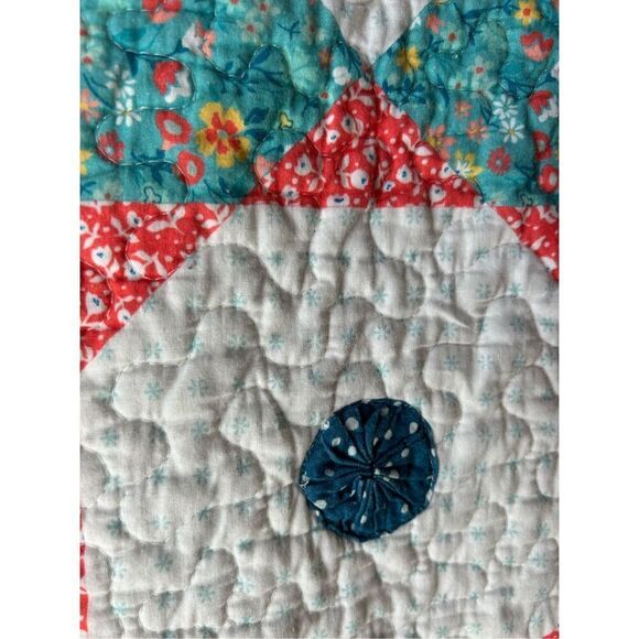 <Set Of 2> Pioneer Woman Vintage Star Quilted Sham shabby chic Cottagecore count - Picture 10 of 10